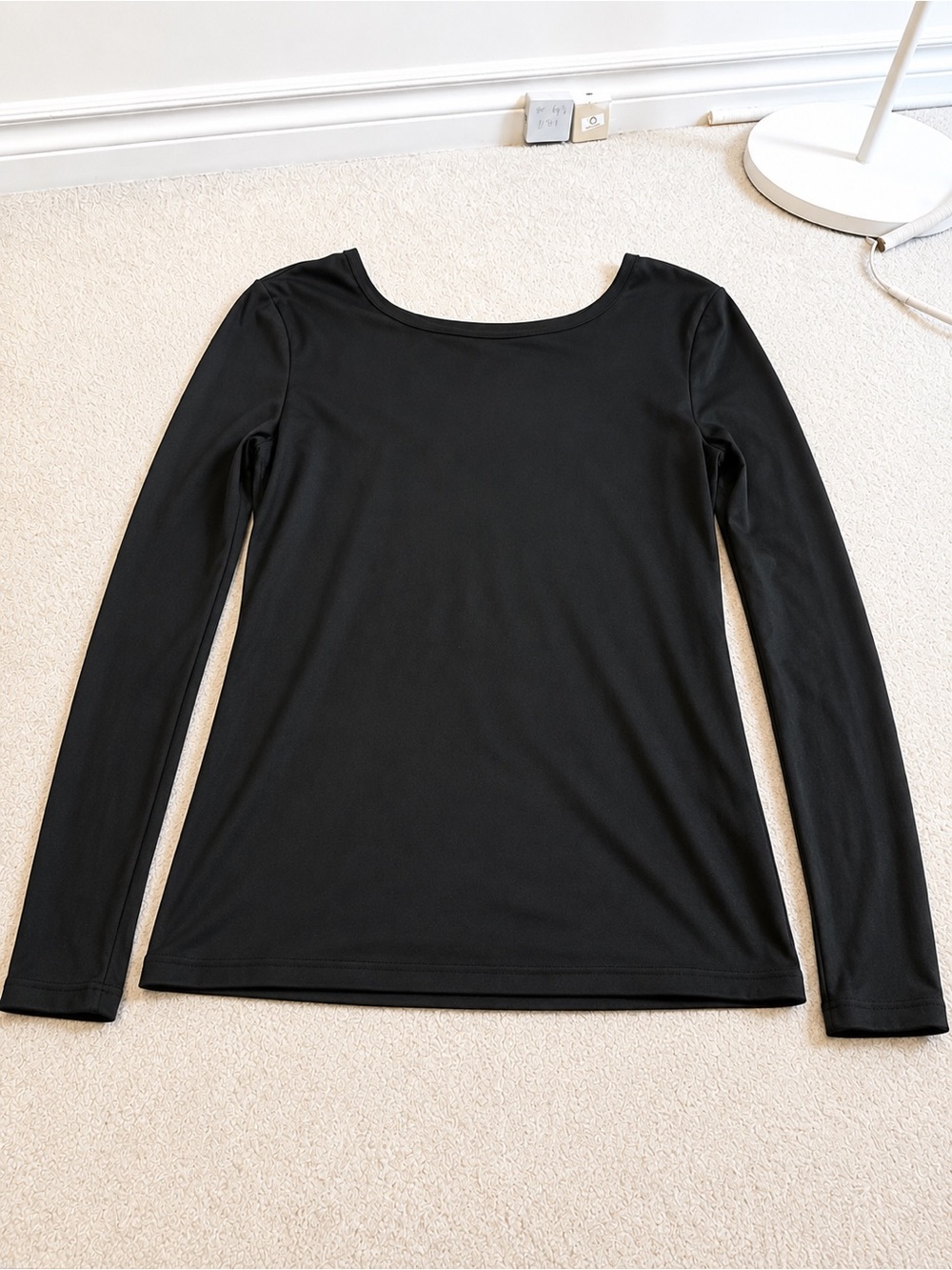 Black Stretch Short-Sleeve Top Women's Size M